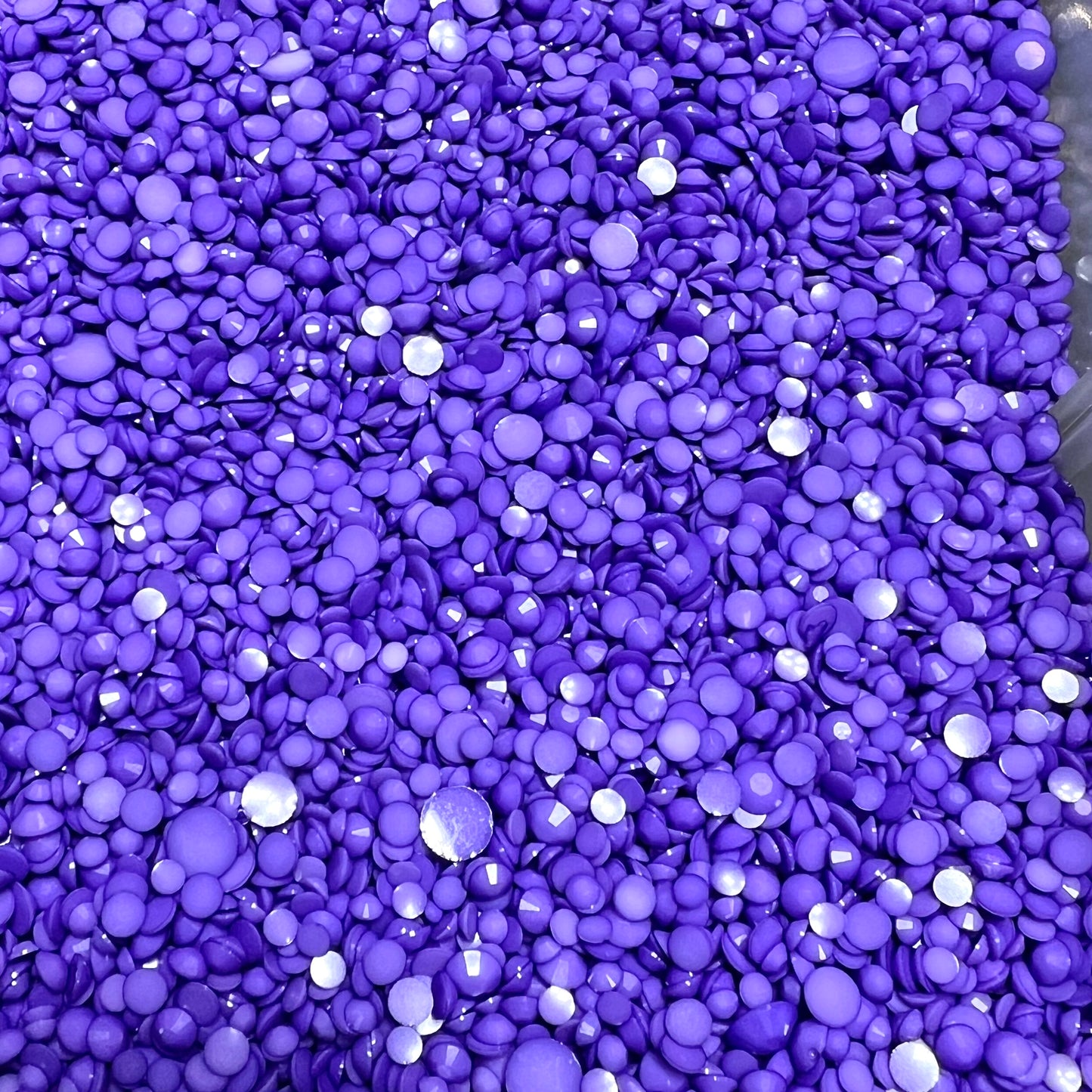Solid Opaque Rhinestone Scoops
