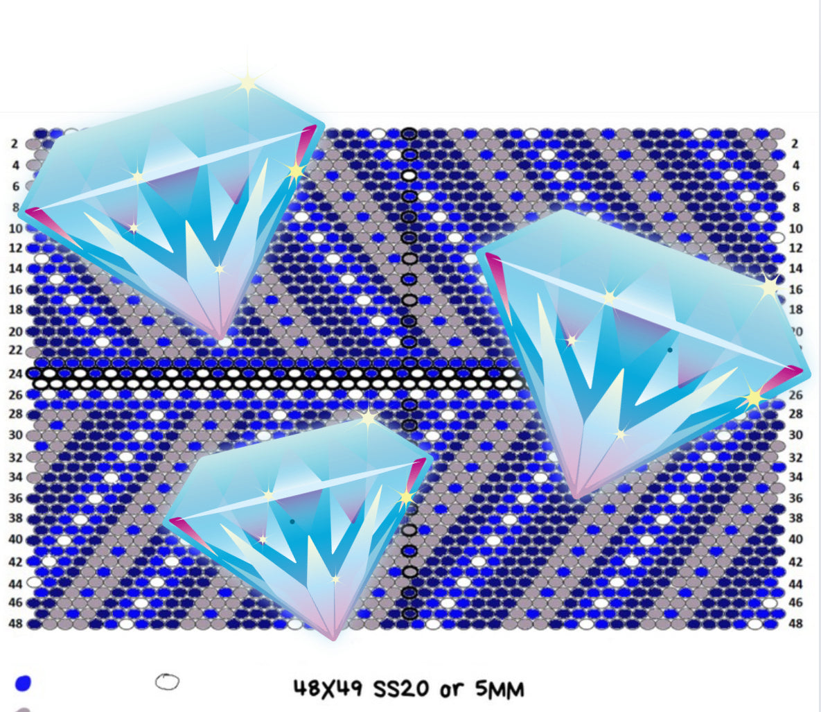 5mm - ss20 Dwights Dots Neon Blue Bundle