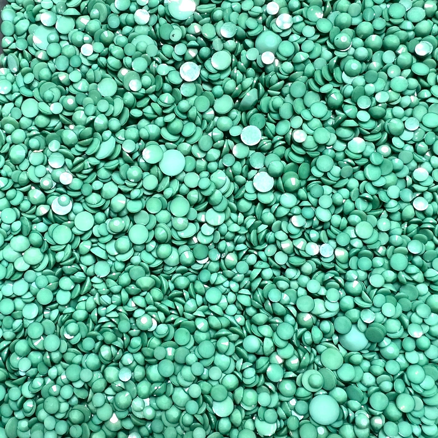 Solid Opaque Rhinestone Scoops