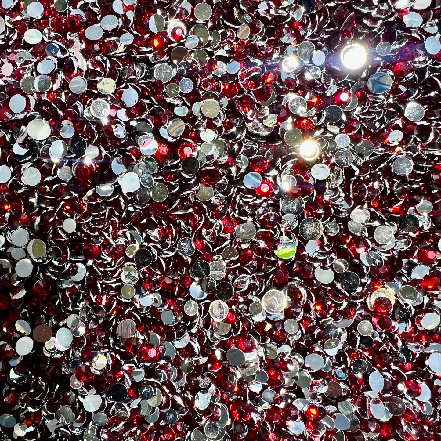 *Silver Back Resin Rhinestone Scoop