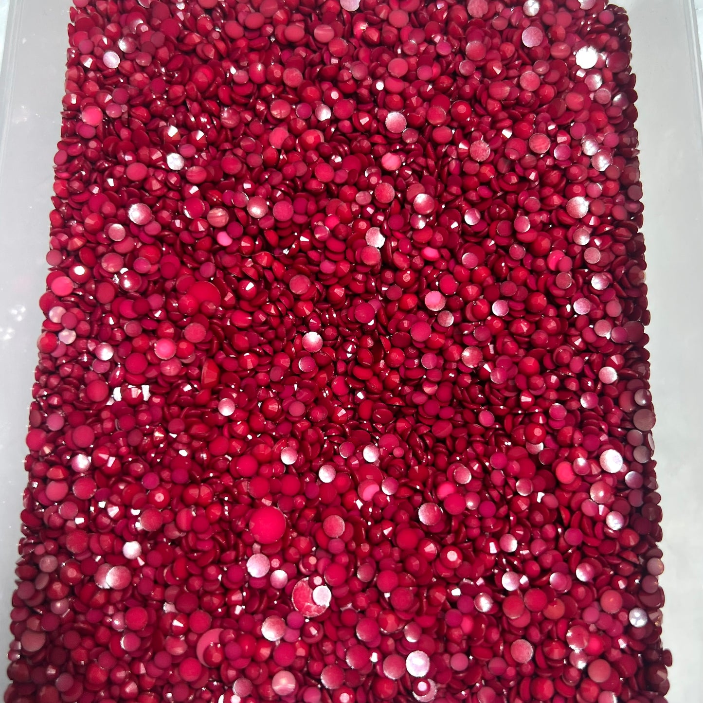 Solid Opaque Rhinestone Scoops