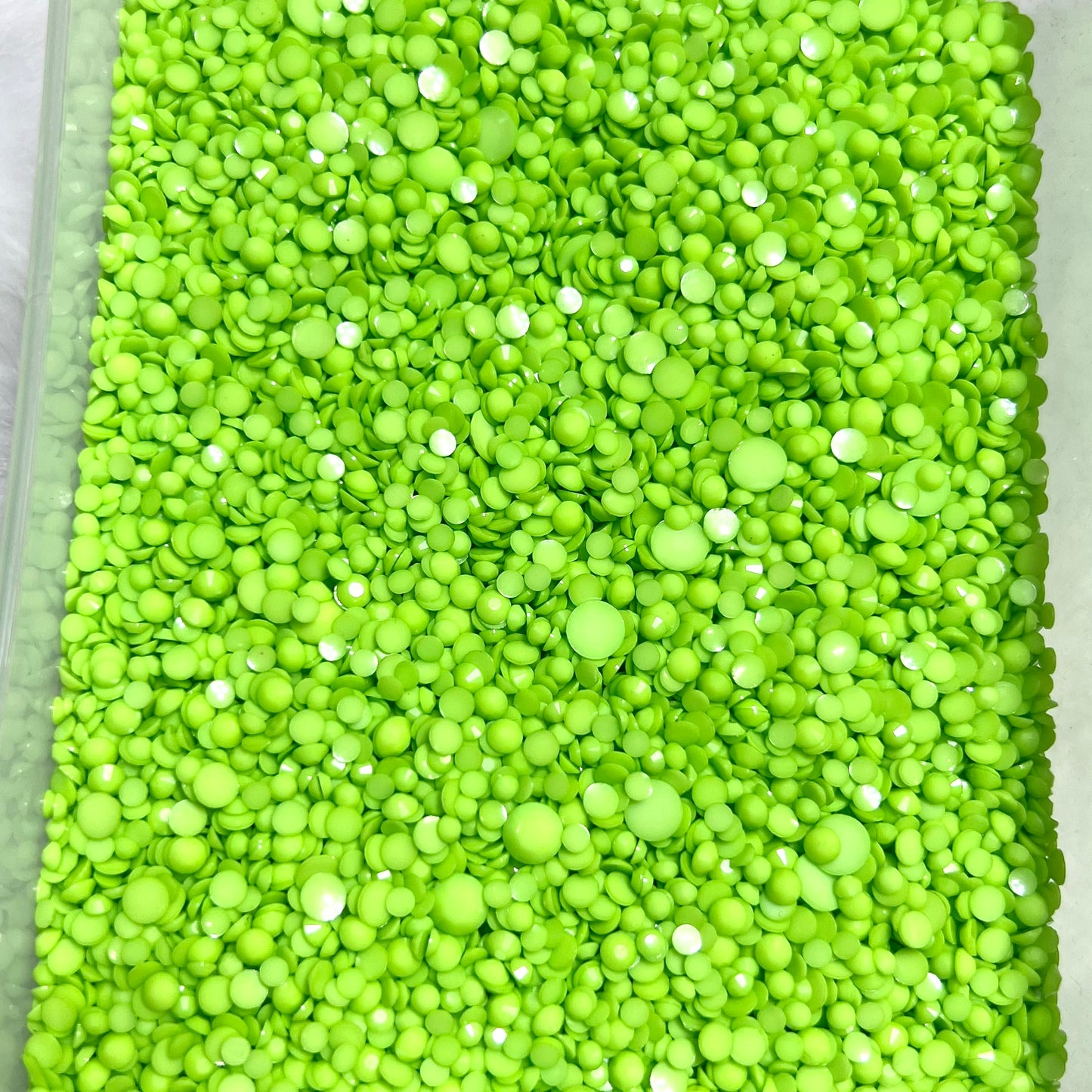 Solid Opaque Rhinestone Scoops