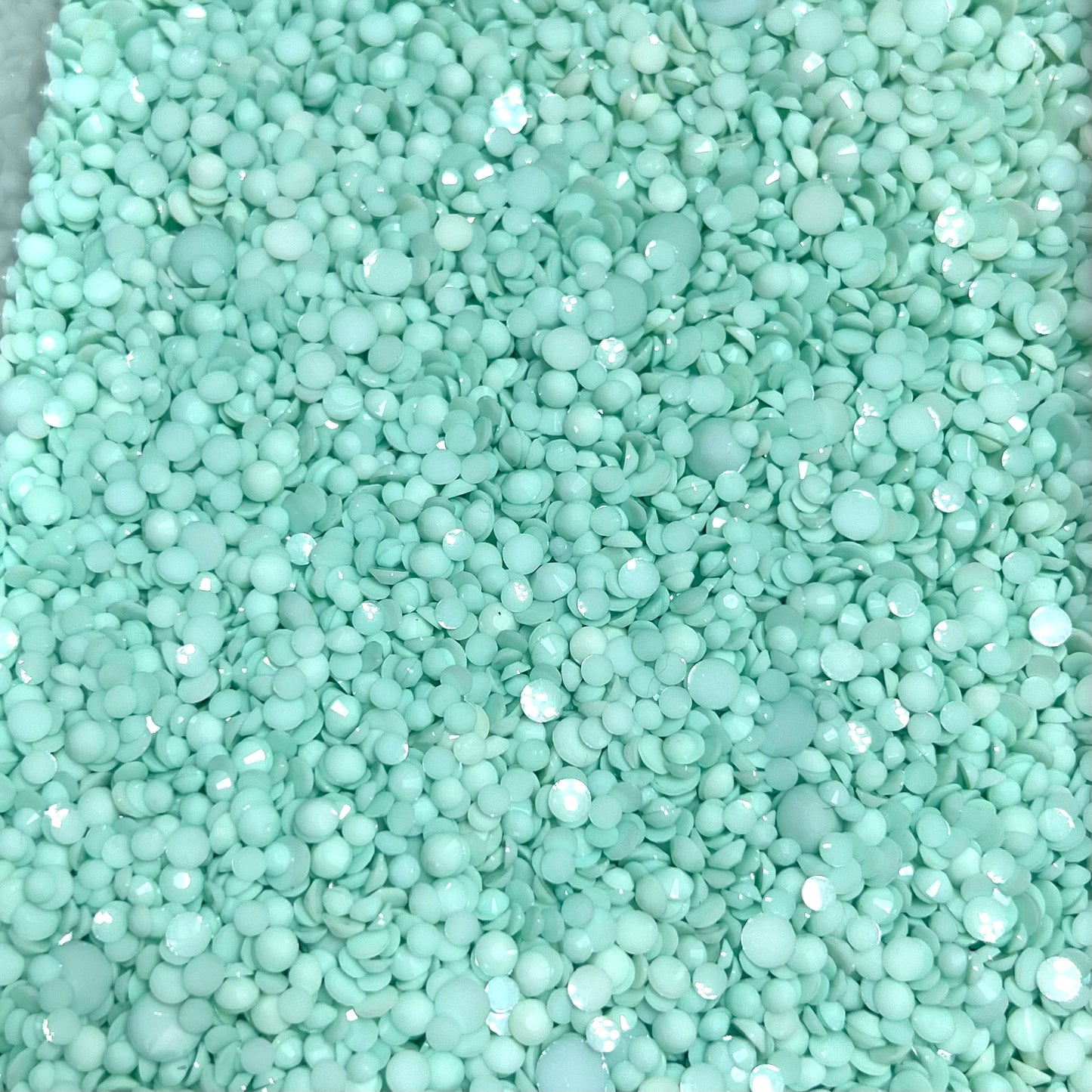 Solid Opaque Rhinestone Scoops
