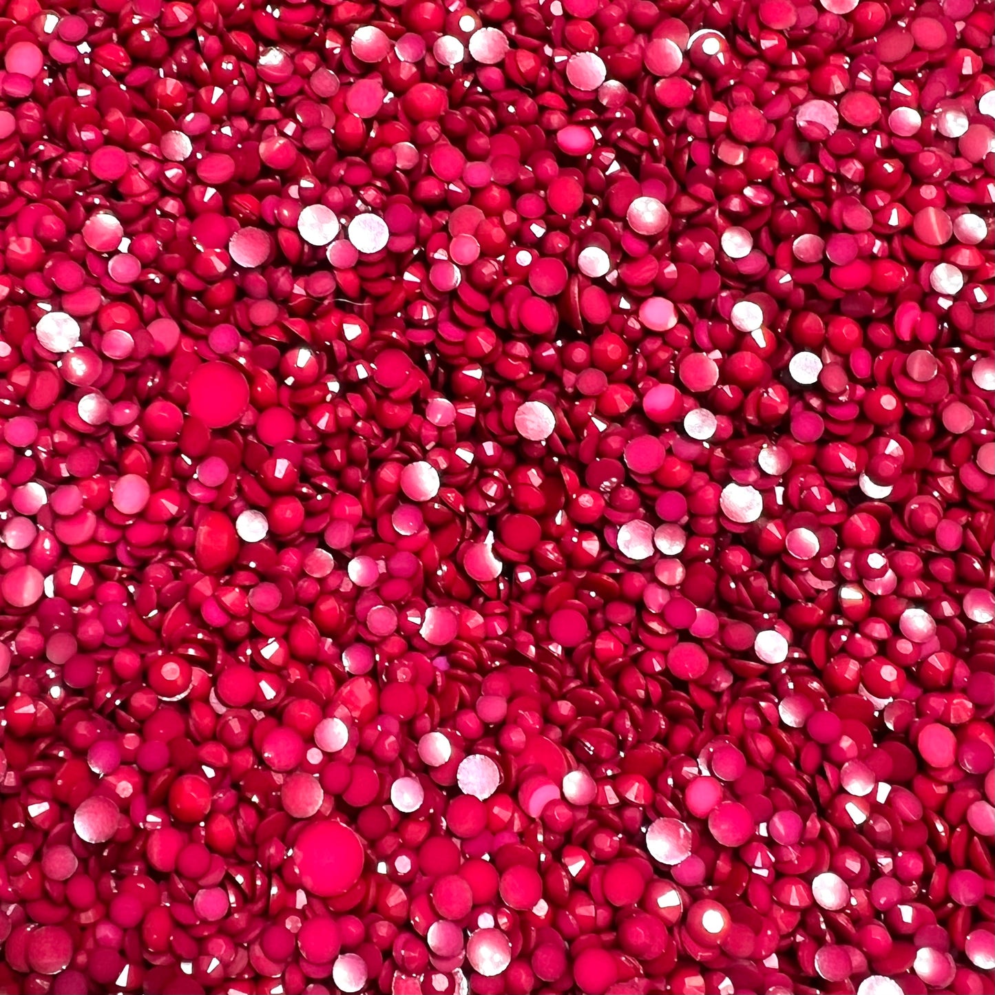Solid Opaque Rhinestone Scoops