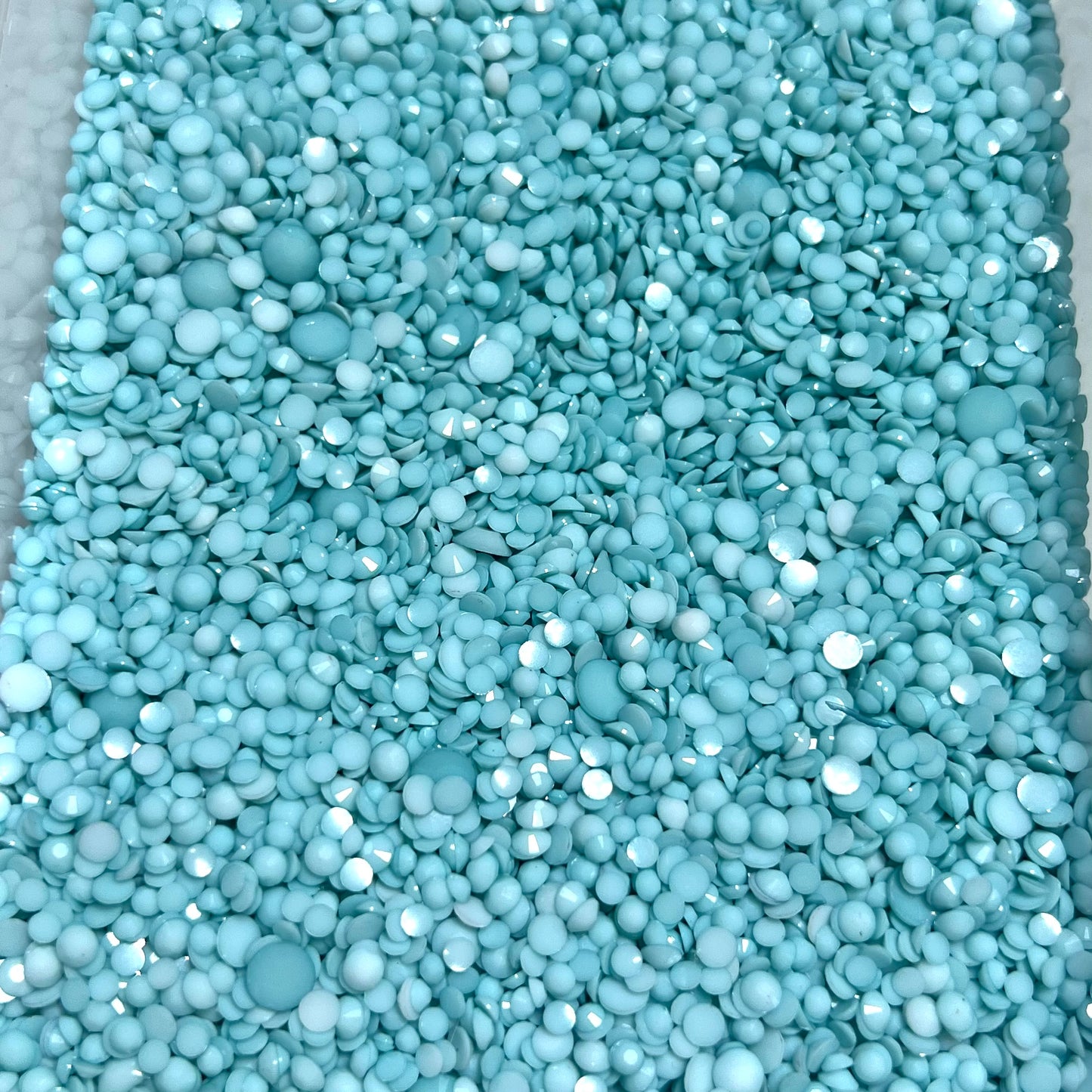 Solid Opaque Rhinestone Scoops
