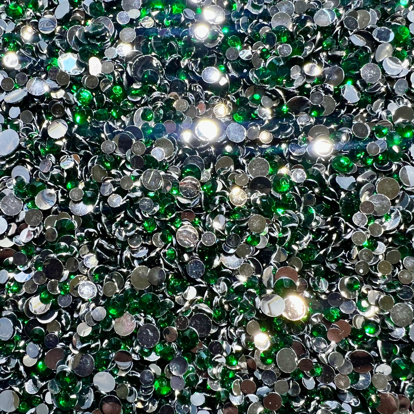 *Silver Back Resin Rhinestone Scoop
