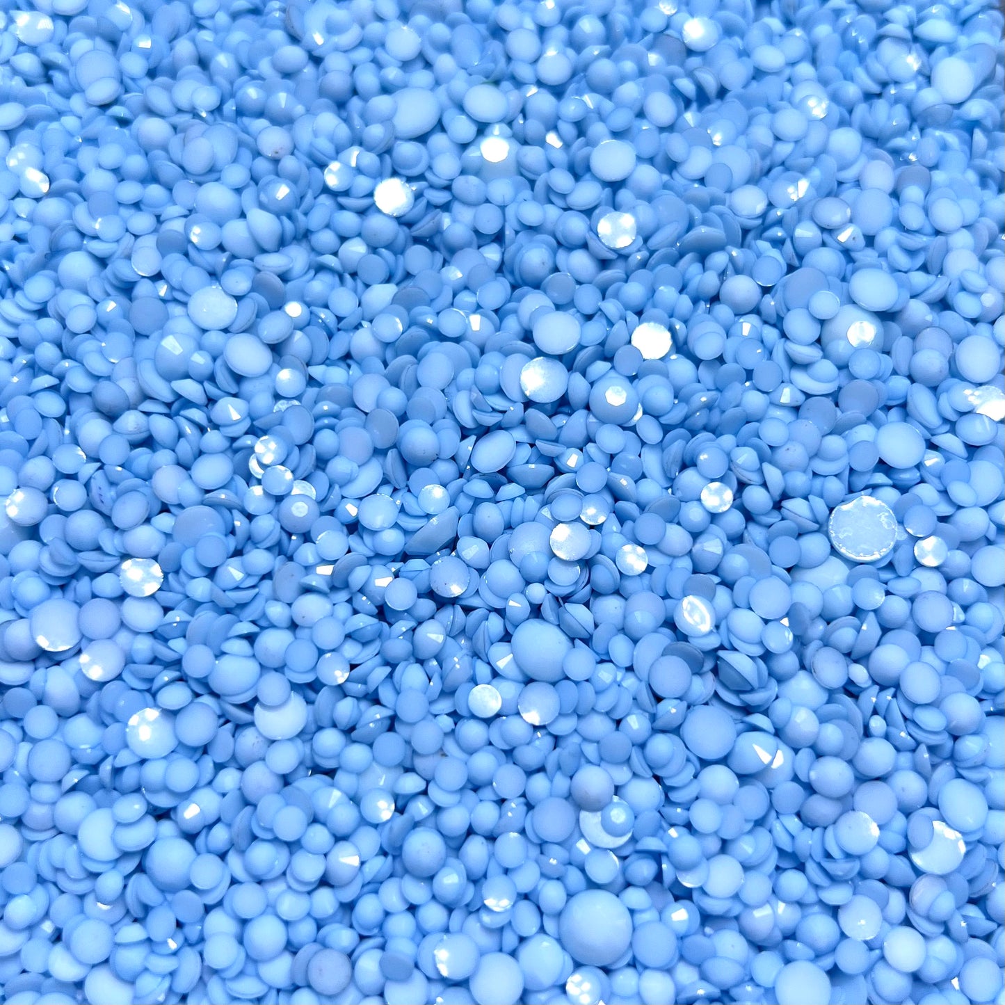 Solid Opaque Rhinestone Scoops