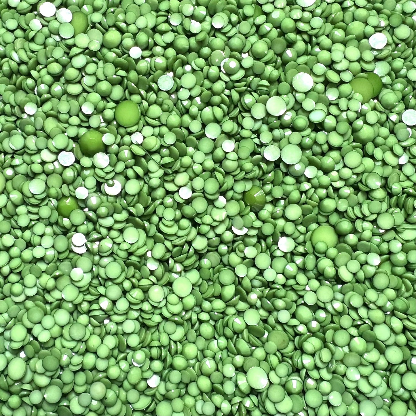 Solid Opaque Rhinestone Scoops
