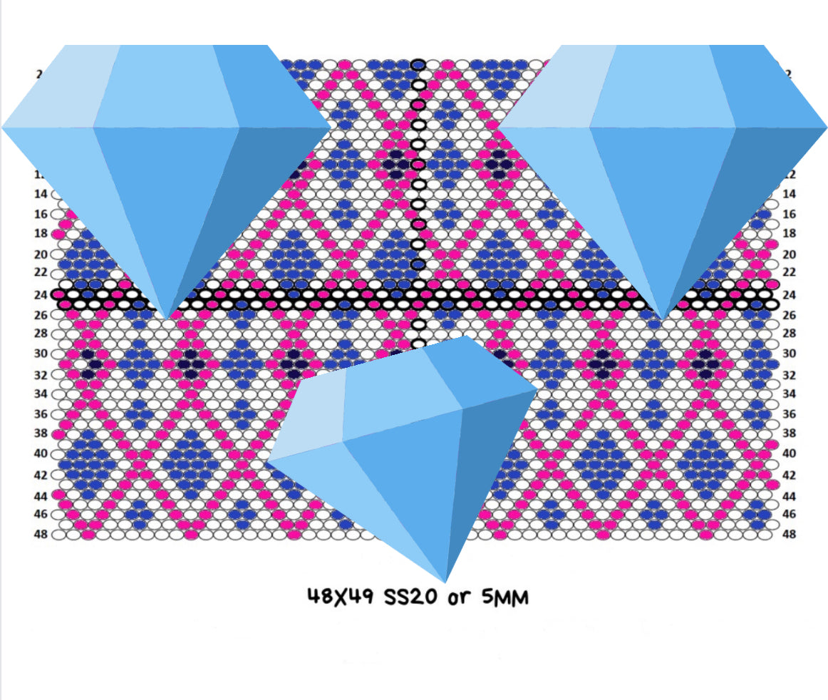 5mm/ss20 Fancy Diamonds Template