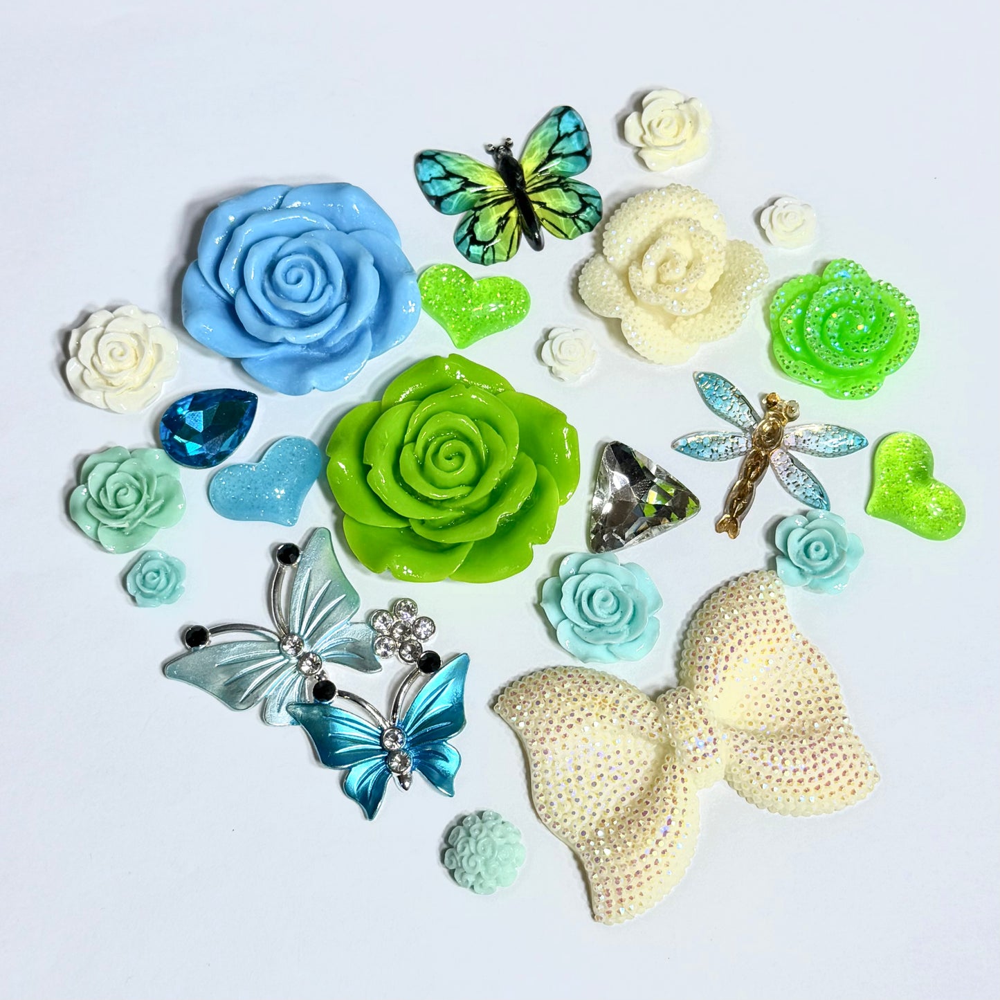 Blue and Green Flowers