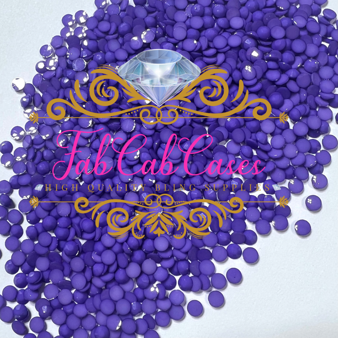 Opaque Solid Purple Rhinestones - 2mm - 6mm You pick Size