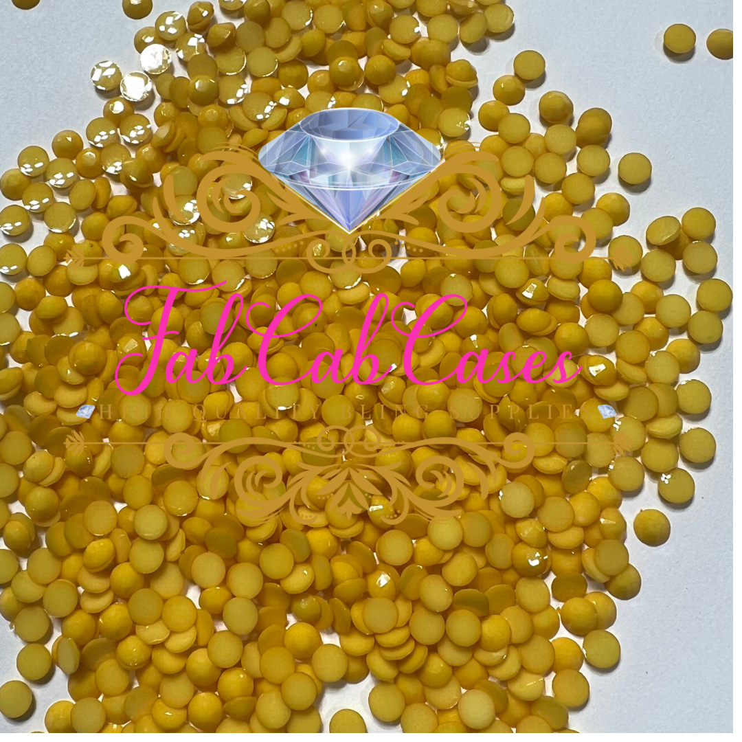 Opaque Solid Light Orange Rhinestones - 2mm - 6mm You pick Size