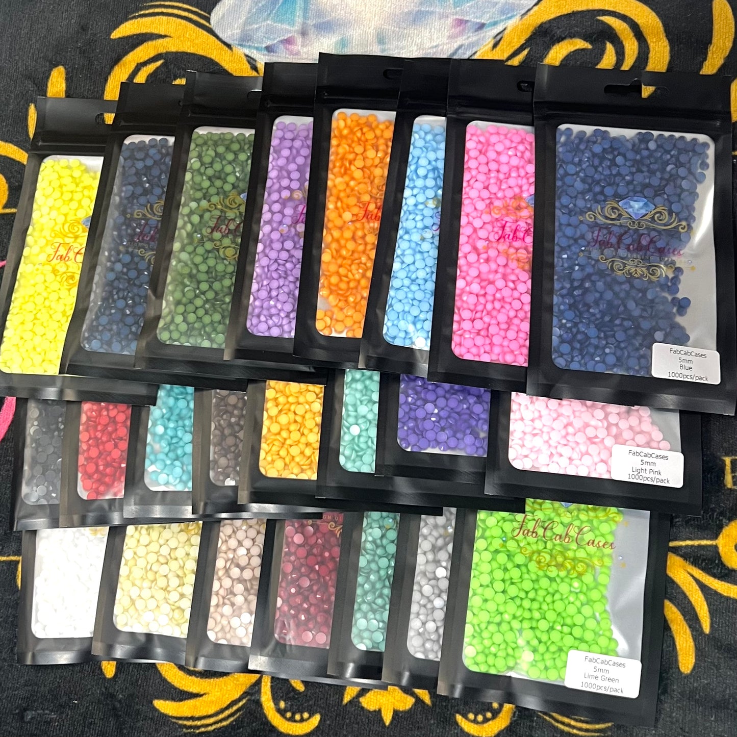 Solid Opaque Rhinestones Bundle