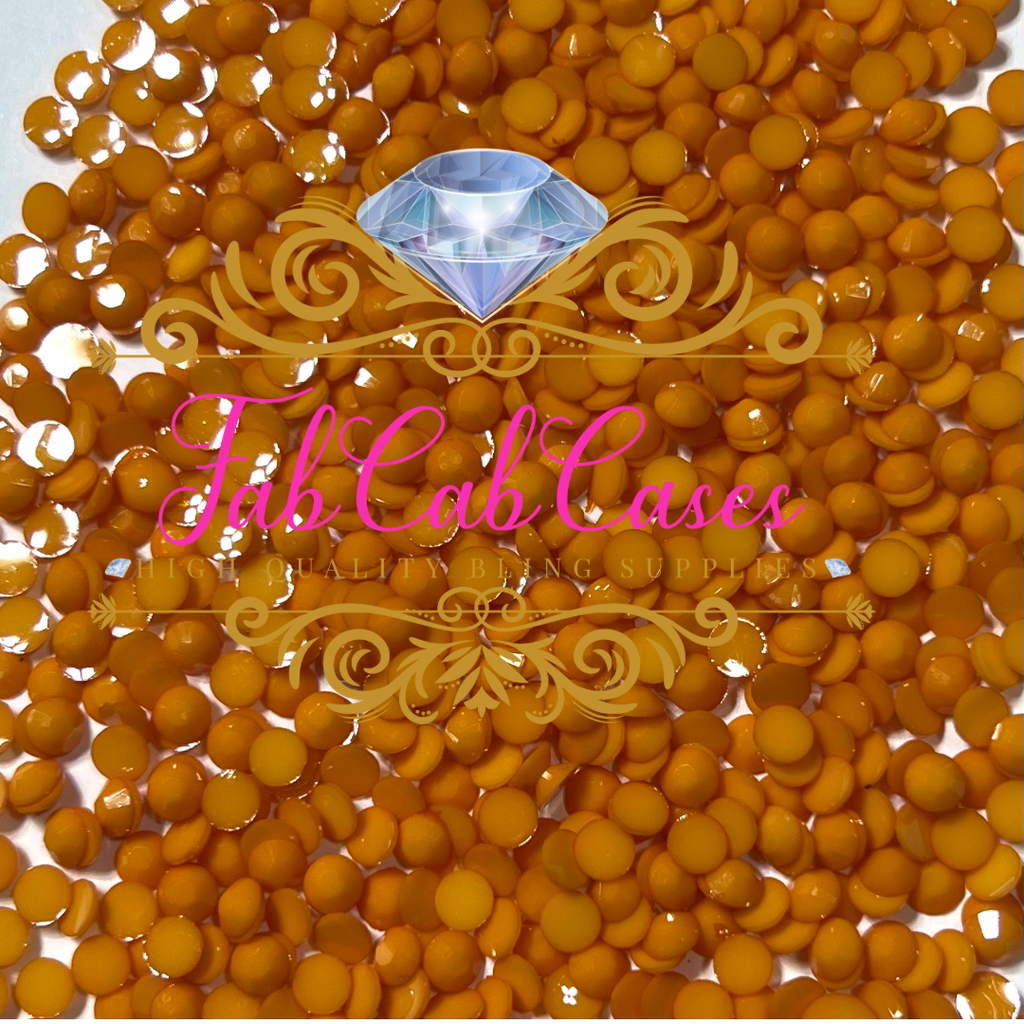 Opaque Solid Orange Rhinestones - 2mm - 6mm You pick Size