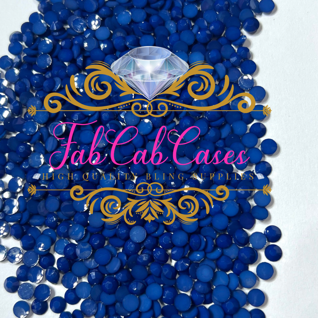 Opaque Solid Blue Rhinestones - 2mm - 6mm You pick Size