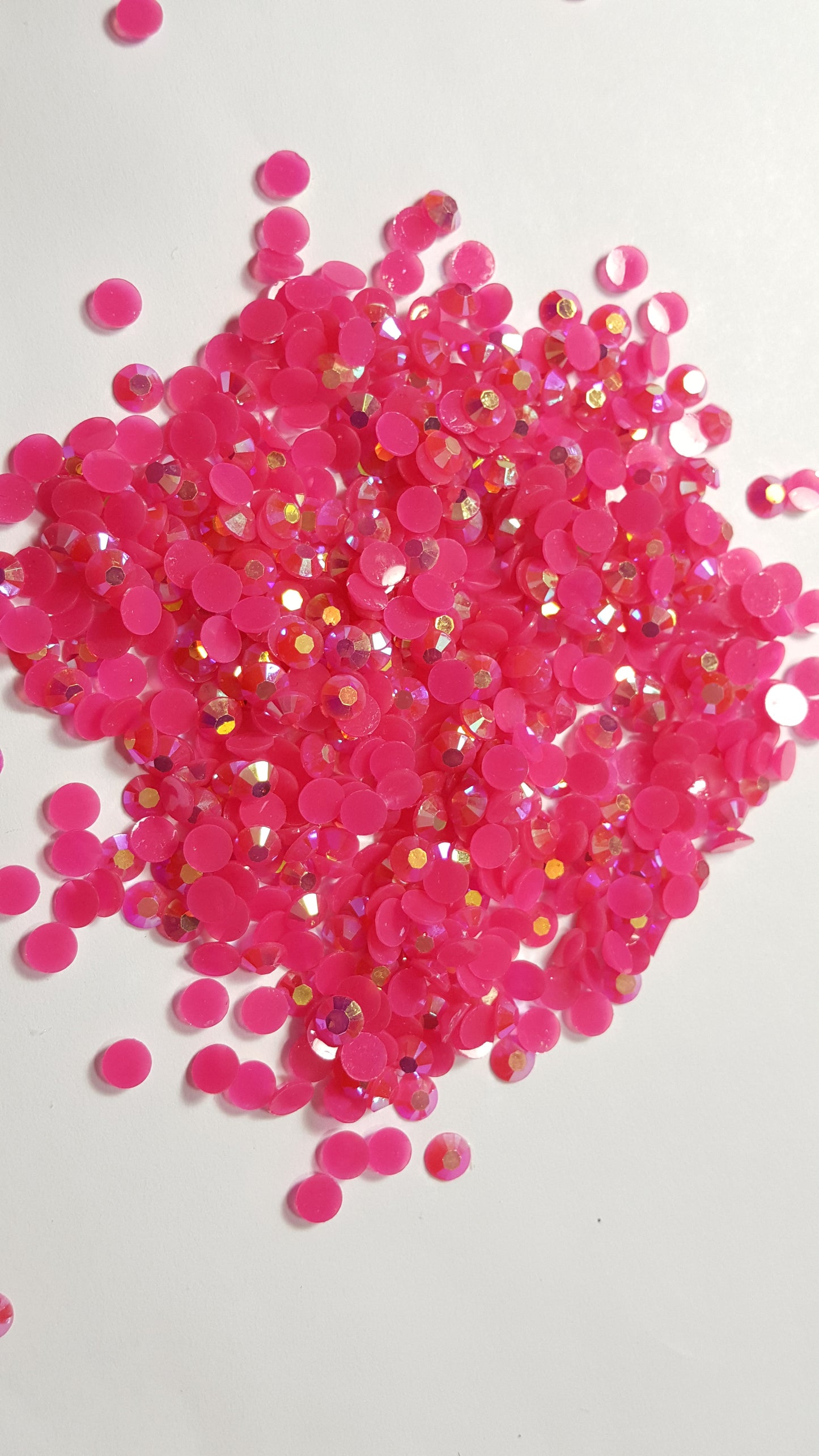 Dark Pink Ab Rhinestones - Jellies 2mm - 610mm You pick Size