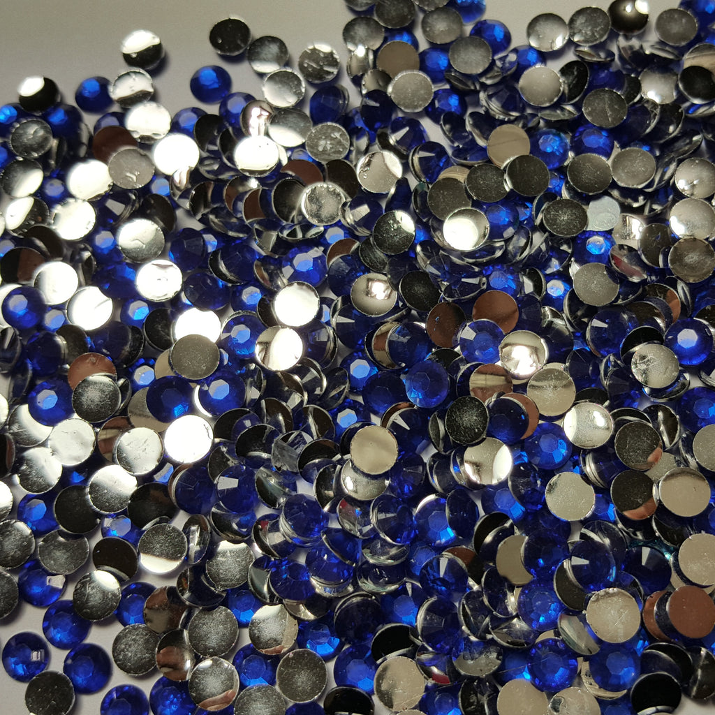 Blue Rhinestones 2mm - 6mm You pick Size no