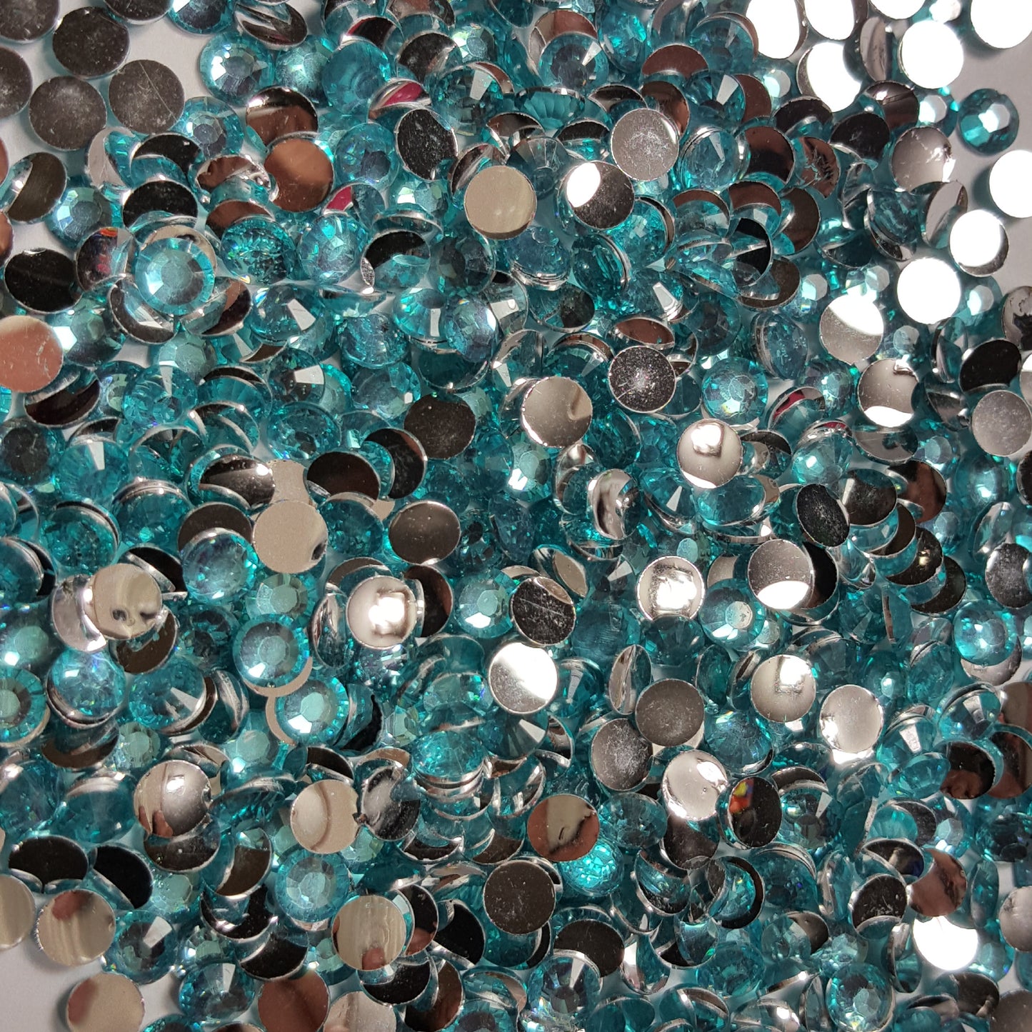 Aqua Rhinestones 2mm - 5mm You pick Size