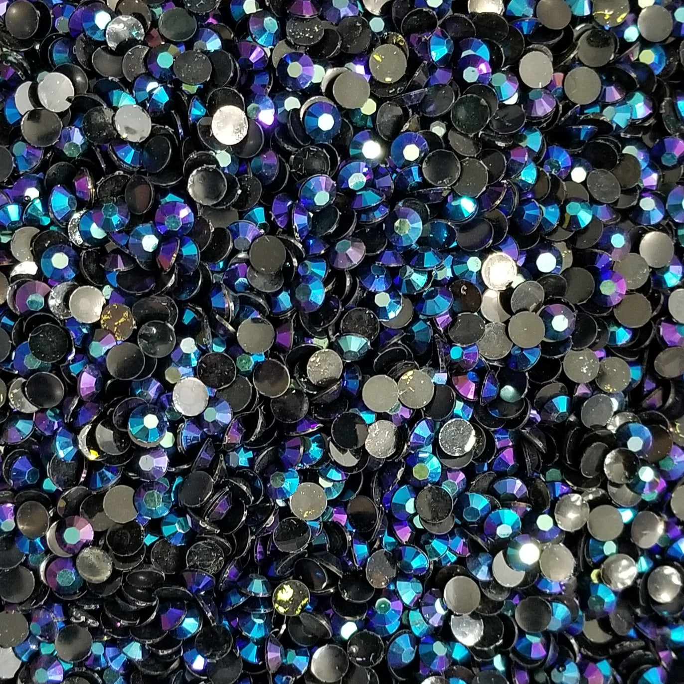 Galactic Black Rhinestones Jellies 2mm - 5mm You pick Size