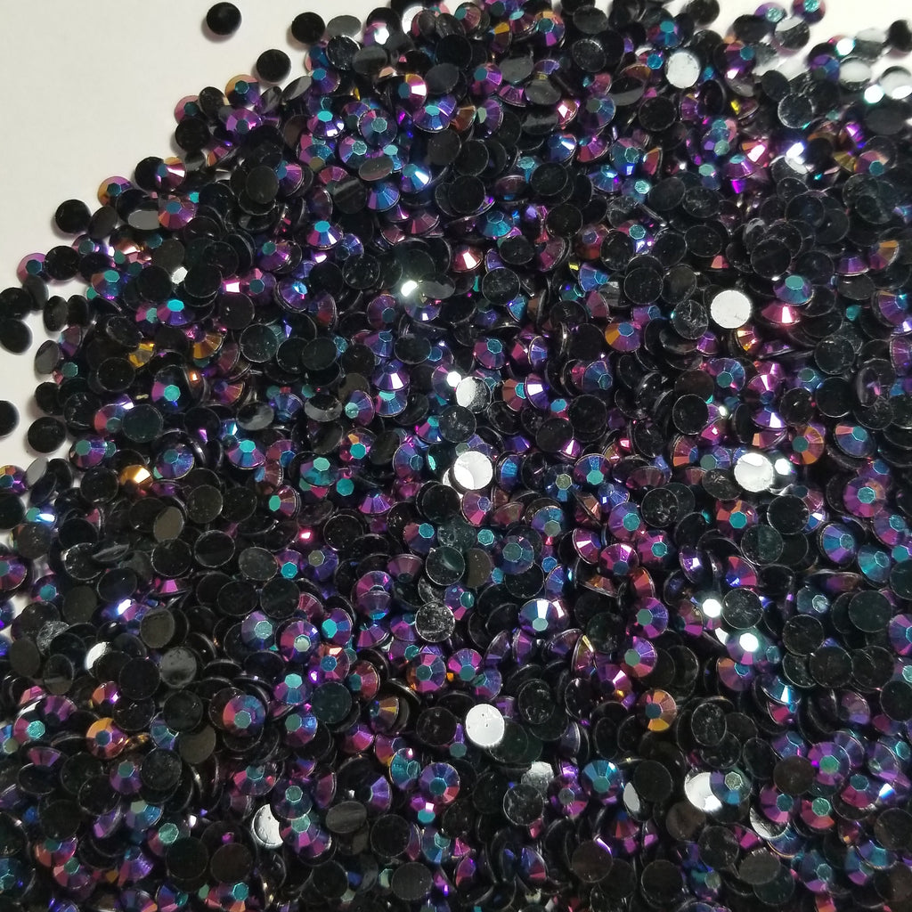 Black Magic Rhinestones Jellies 2mm - 5mm You pick Size