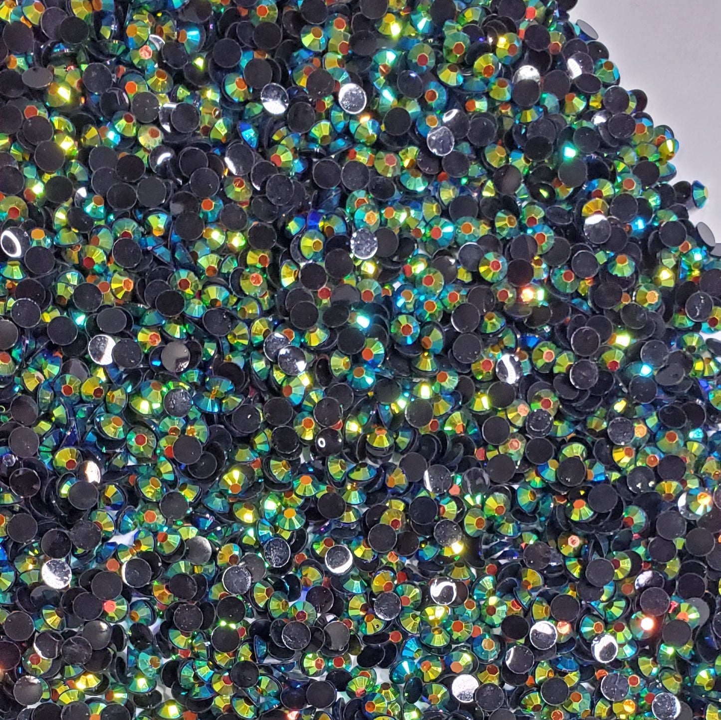 Olive Green Ab Rhinestones - Jellies 2mm - 6mm You pick Size