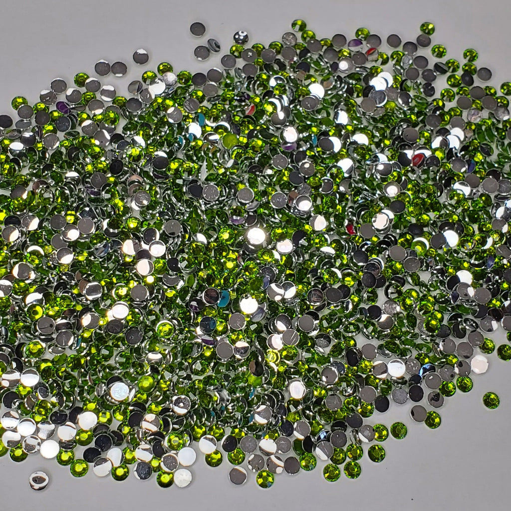 Olive Green Rhinestones 2mm - 6mm You pick Size