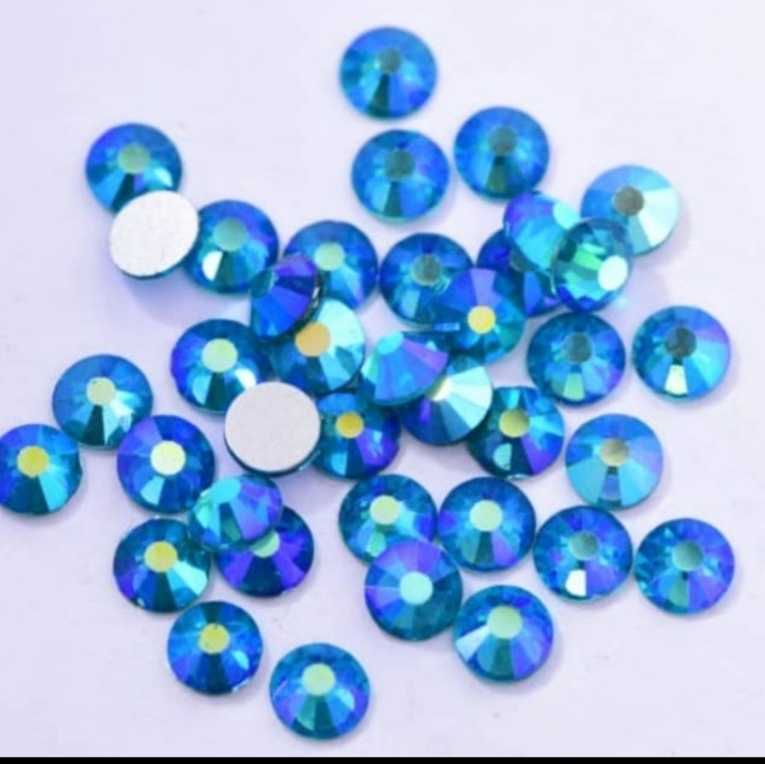 Dark Aquamarine Ab Glass