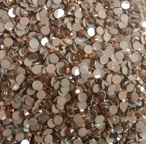 Brown Ab Rhinestones 2mm - 6mm You pick Size