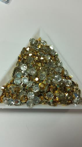 Gold Rhinestones 2mm - 5mm You pick Size