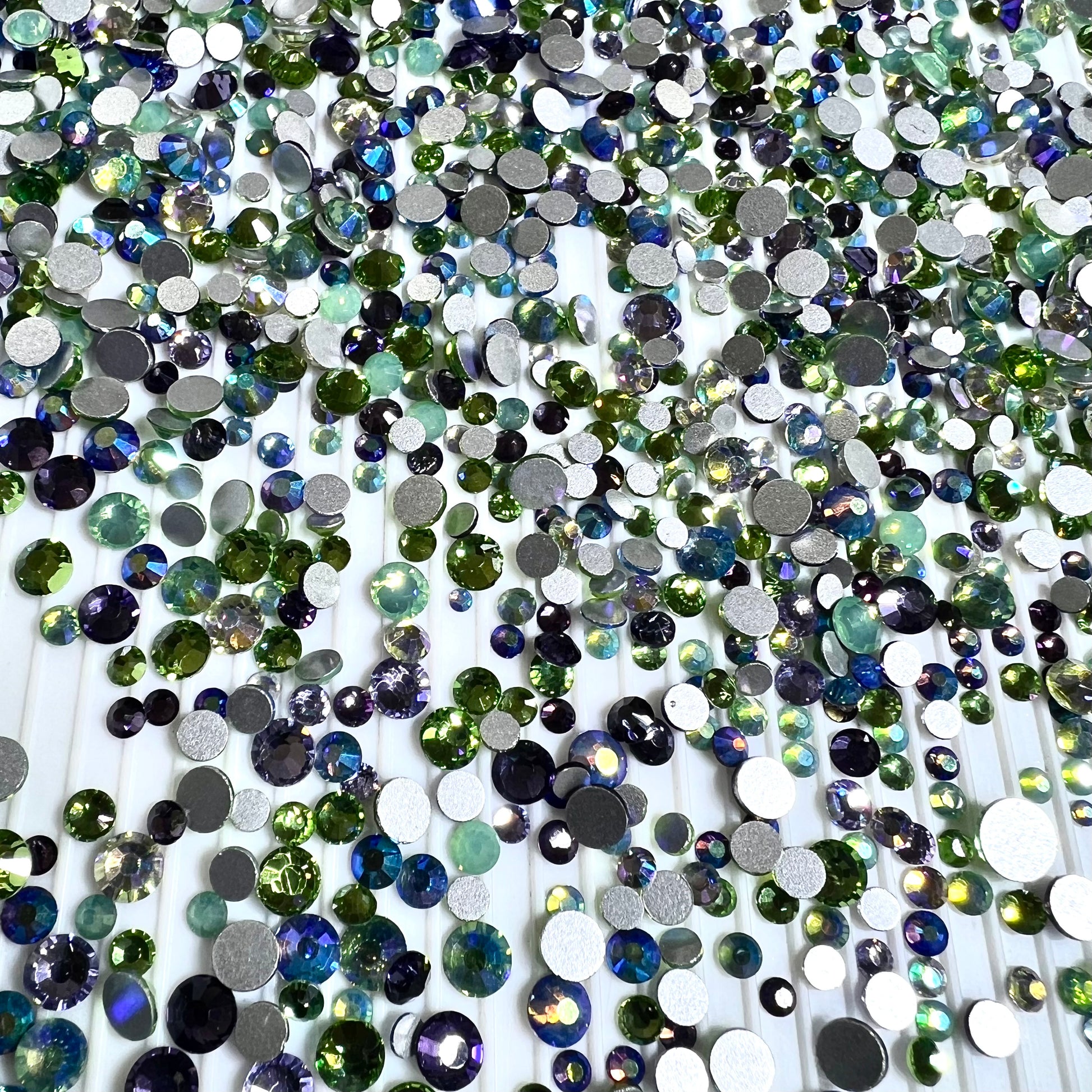 Glass Scatter - Penelope Dress Green Purple Fabcabcases Glass Scatter - Penelope Dress Green Purple Fabcabcases