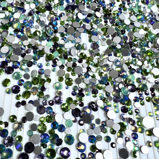 Glass Scatter - Penelope  Dress Green Purple