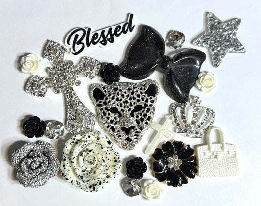 Black n White Blessed Leopard DIY Kit