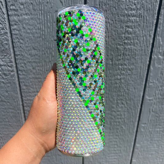 20oz Glass Green Faux Scattercomb