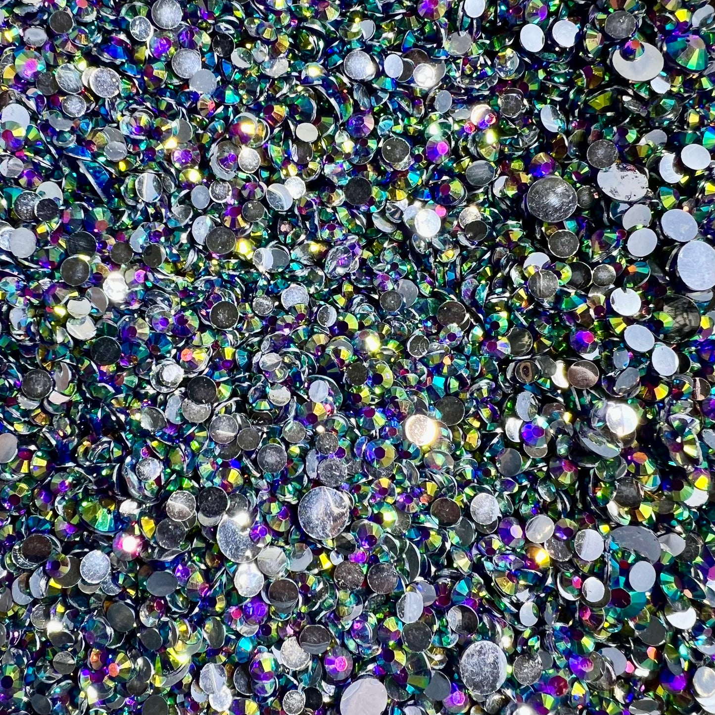 *Silver Back Resin Rhinestone Scoop