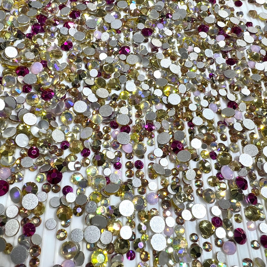 Glass Scatter - Penelope  Dress Gold Pink