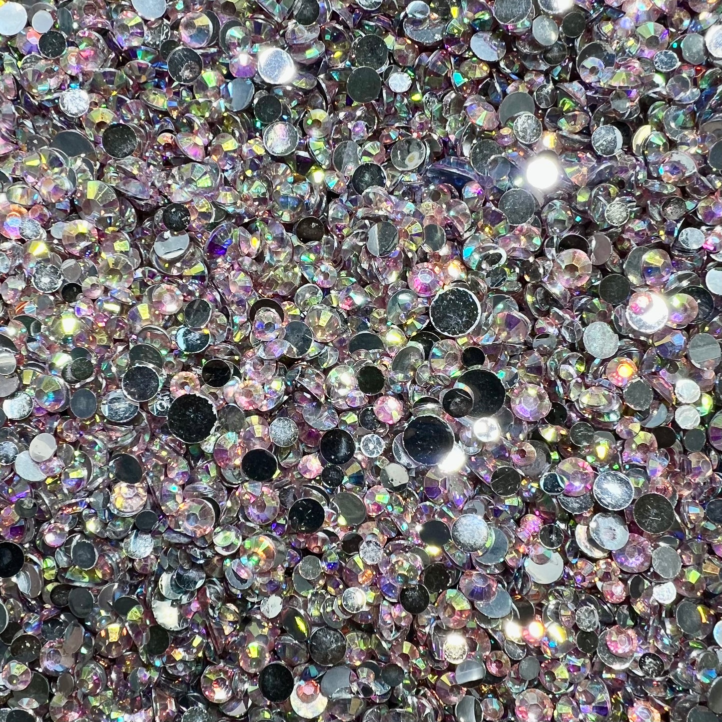 *Silver Back Resin Rhinestone Scoop