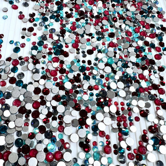Glass Scatter - Danbury Dress Red Turquoise