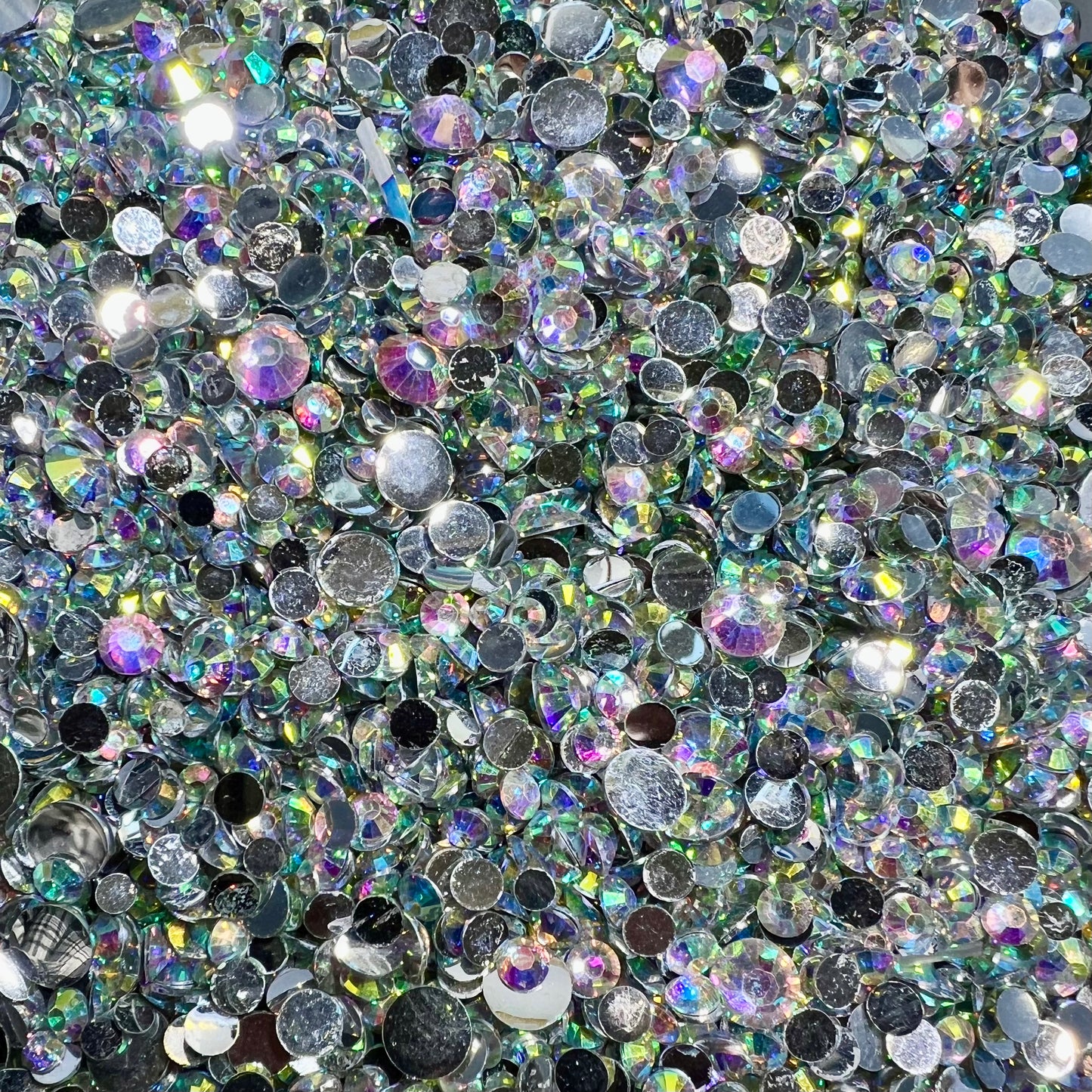 *Silver Back Resin Rhinestone Scoop
