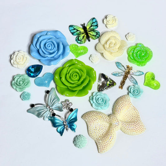 Blue and Green Flowers