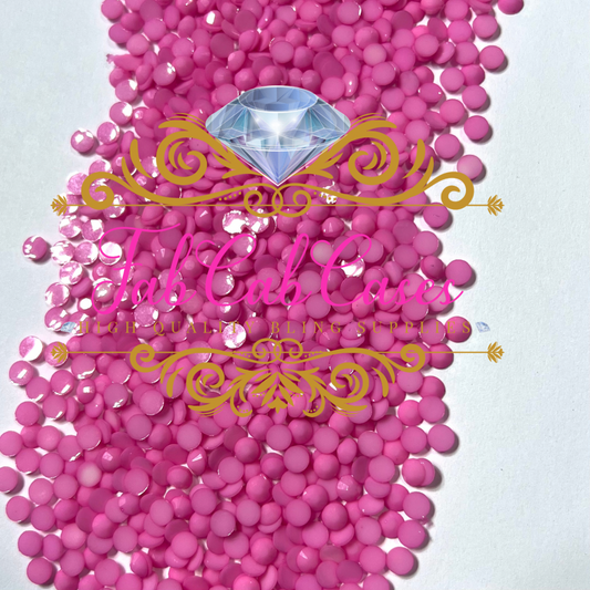 Opaque Solid Pink Rhinestones  -  2mm - 6mm You pick Size