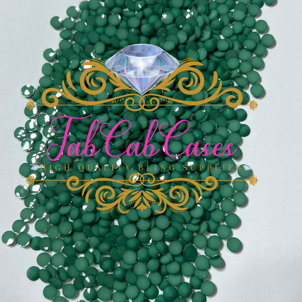 Opaque Solid Green Rhinestones  -  2mm - 6mm You pick Size