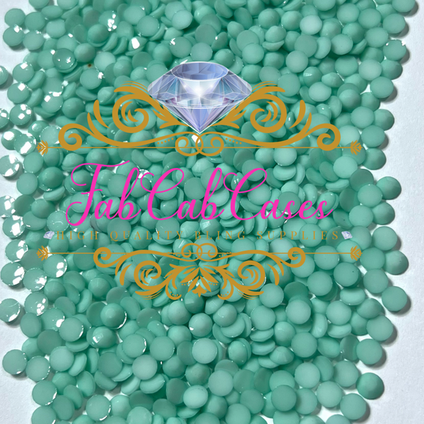 Opaque Solid Mint Green Rhinestones - 2mm - 6mm You pick Size – Fabcabcases