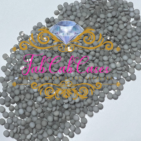 Opaque Solid Grey Rhinestones  -  2mm - 6mm You pick Size