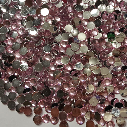 Baby Pink Rhinestones 2mm - 6mm You pick Size
