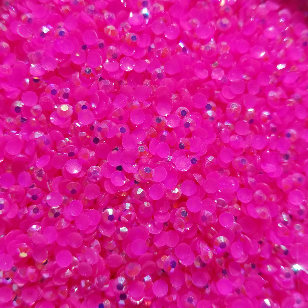 Hot Pink AB Starburst Jelly Stone