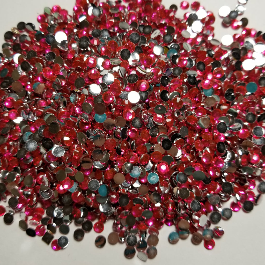 Hot Pink Rhinestones 2mm - 6mm You pick Size – Fabcabcases