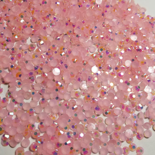 Pink Ab Rhinestones  - Jellies 2mm - 6mm You pick Size