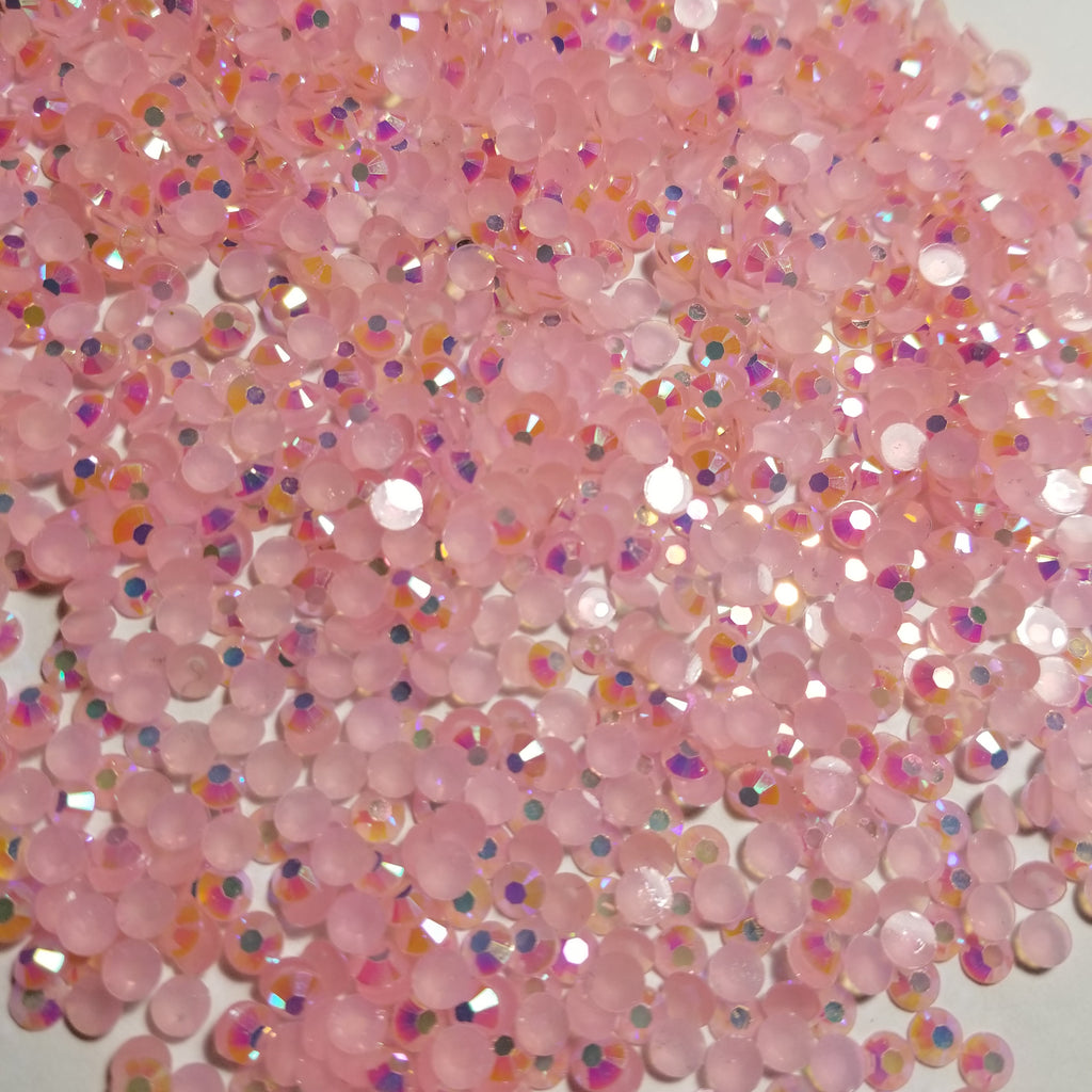 Pink Ab Rhinestones  - Jellies 2mm - 6mm You pick Size