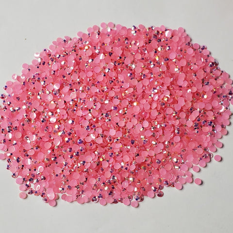 2mm Point Back Rhinestones / SS6 Tip End Resin Rhinestones (Pink / Around  150pcs) Bling Bling Faceted Round Rhinestone Kawaii Decoden RHE105