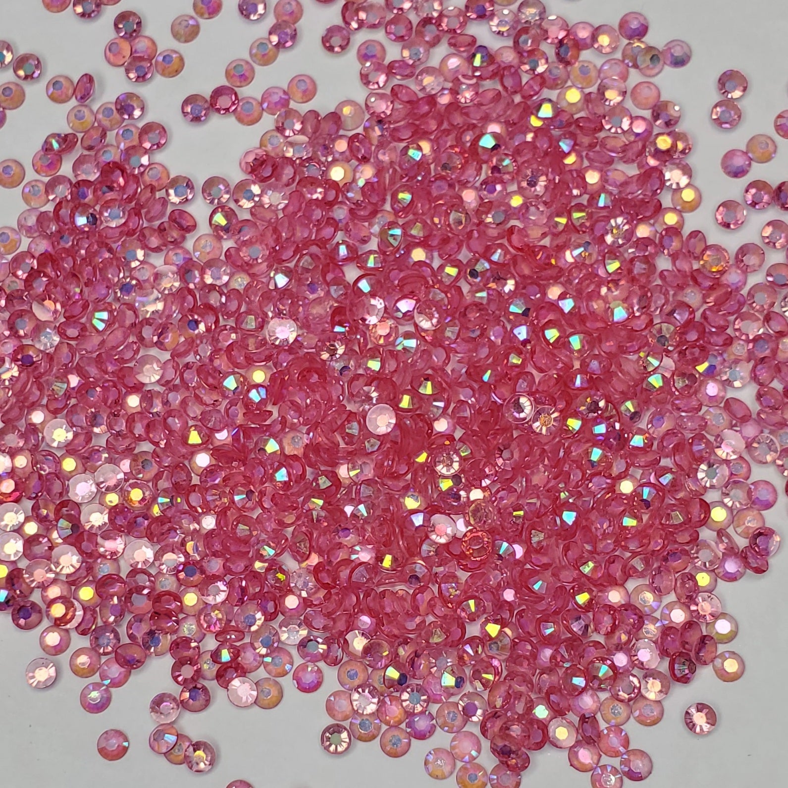 Transparent Hot Pink Rhinestones Jellies 2mm - 6mm You pick Size ...